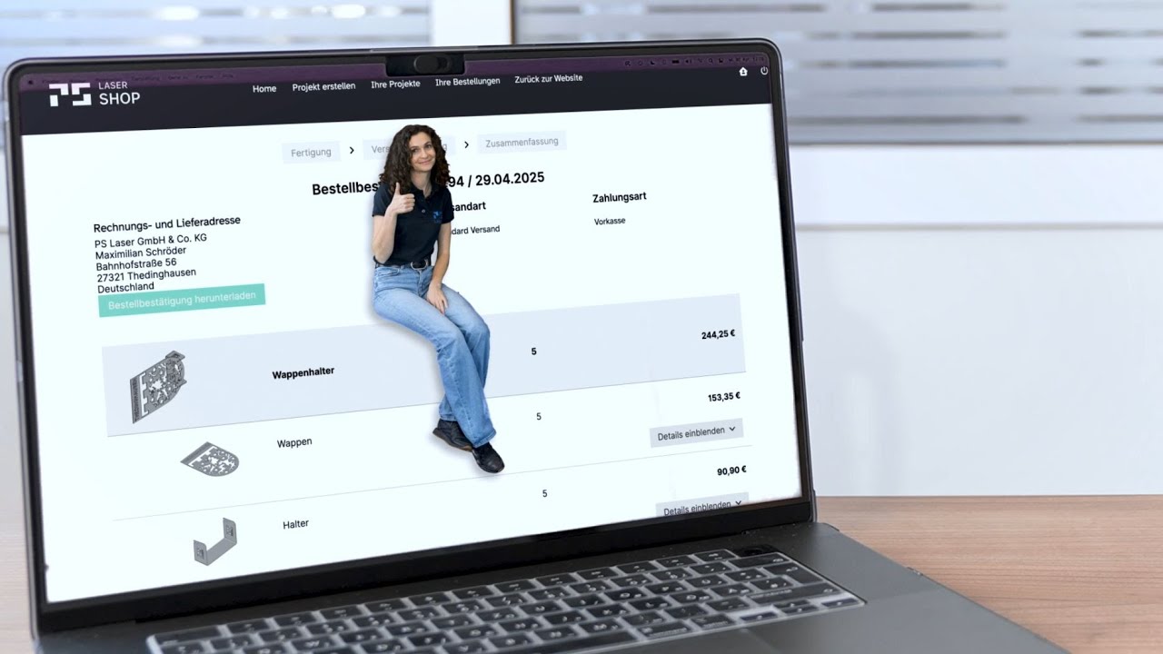 PS Laser GmbH & Co. KG - Webshop Trailer