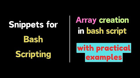 Variable and Array in shell scripts - YouTube