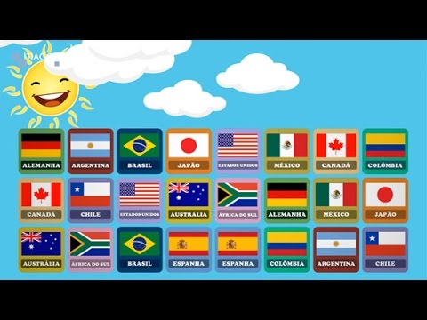 BANDEIRAS Do MUNDO - Encontre a bandeira diferente - EUROPA, AMÉRICA,  ÁFRICA,ÁSIA - Recopilação 