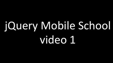 jQuery Mobile tutorial - 1