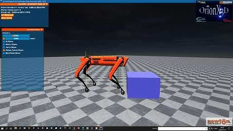 OrionX3D WIP newton 4 - quadruped robot spot - walk anim test.