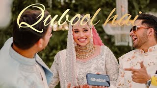 Nikkah Quboool hai 😍 | sabah and maaz nikkah Alhumdulillah | khudgharz live performances 😍