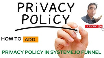 How to create Privacy Policy in Systeme.io - Here