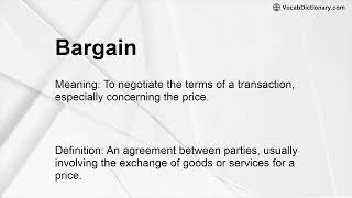 Thumbnail Bargain Meaning