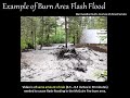 McGuire Fire burn area flash flood potential and impacts