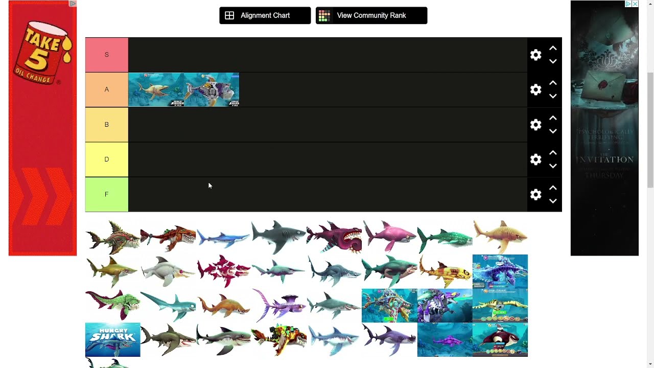 hungry shark world all sharks tier list