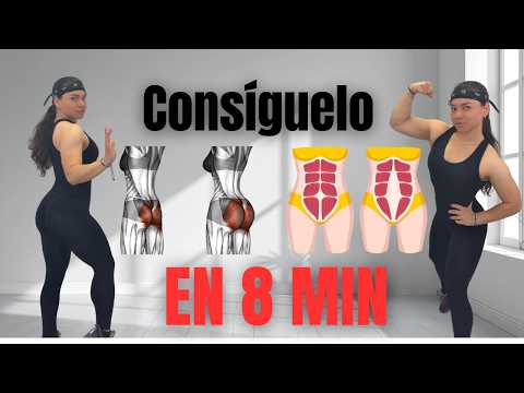 Rutina para Glúteos Redondos perfectos  y abdomen Tonificado en 8 minutos en Casa