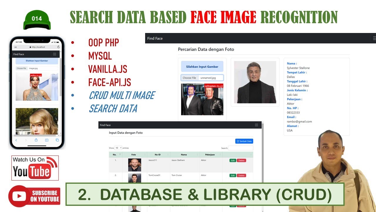 2. DATABASE & LIBRARY -- SEARCH DATA BASED FACE IMAGE RECOGNITION - YouTube