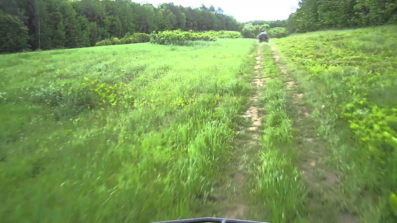 Riding ATVs in Central Maine A Side Trail Off of the Newport \ Dover