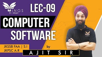 Lec 09-Computer Software||JKSSB FAA/SI||JKPSC ARCS
