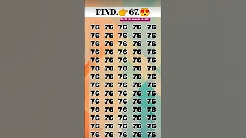 Find 👉 67 odd number puzzle 🧩 math reasoning puzzle 🧩 #quiz #facts #gk #numbers #puzzle