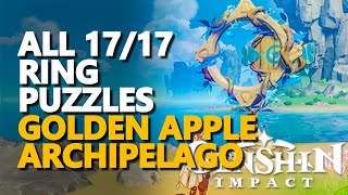 All Ring Puzzles Golden Apple Archipelago Genshin Impact Youtube