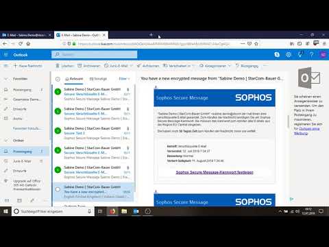 Sophos Empfangen von verschlüsselten E Mails