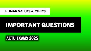 Human Values & Professional Ethics Important Question | B Pharm 3rd Semester | Aktu Special