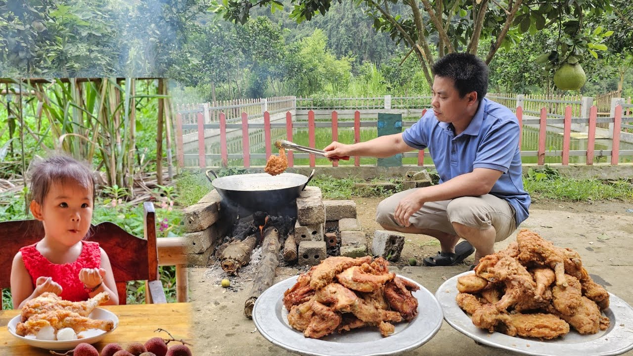 How to make fried chicken thighs goes to the market sell/XuanTruong.