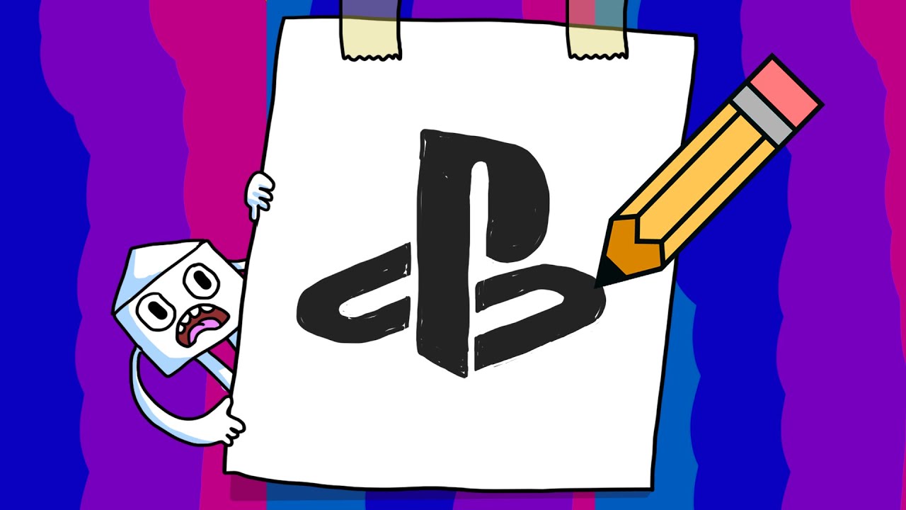 How To Draw The Playstation Logo Simple Drawing Ps4 Ps5 Youtube