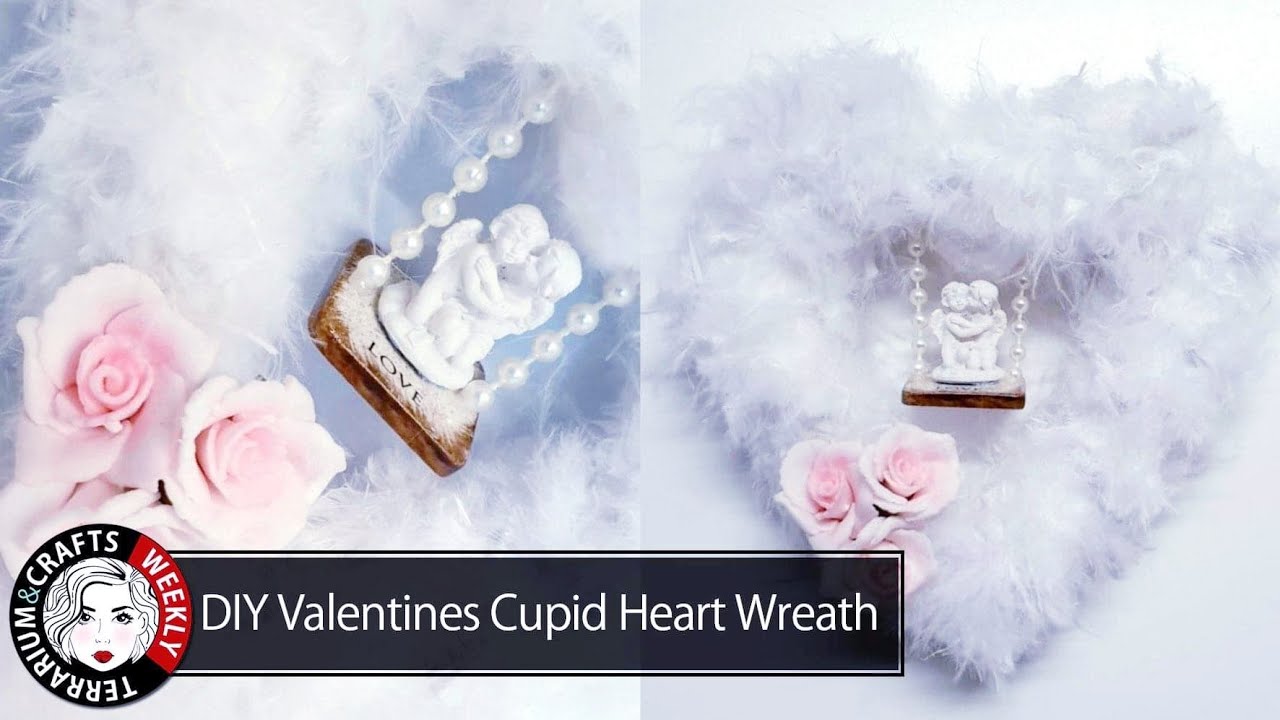 DIY Easy Valentines Wreath, Valentines Shabby Chic Decor and Craft Ideas. Make to Sell or Gift
