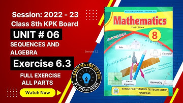 Class 8th maths Exercise 6.3 Chapter 6 Sequences and Algebra by learn maths in fun