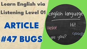 Article #47 Bugs - Learn English via Listening Level 01