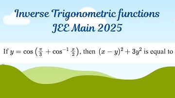 Inverse Trigonometric functions JEE Main 2025, 2nd April Evening Shift @MathsbyChauhanSir