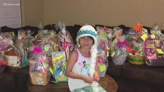 Local 6-year-old battling cancer makes Easter baskets for needy kids in quarantine