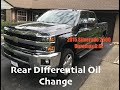 Rear Differential Oil Change 2015 Duramax 2500 Silverado