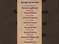 Surgical Terms #medical #medicosstuff #medicalcontent #viral #nursingofficer