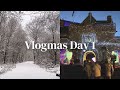 It snowed  castle of light  edinburgh vlogmas day one