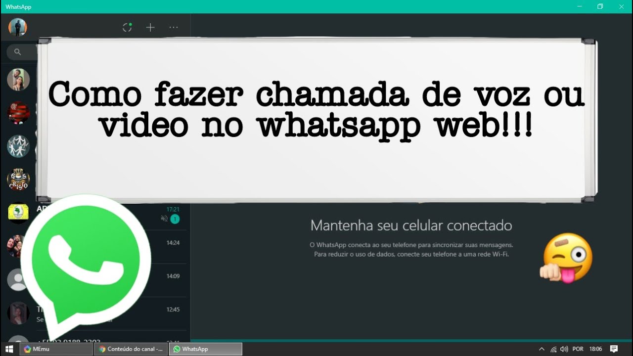Como Fazer Chamada Do Whatsapp Pelo Pc