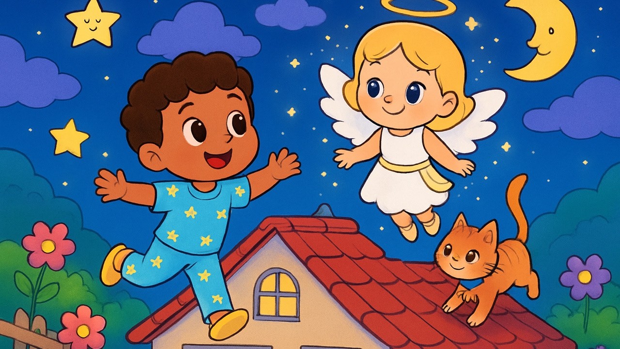 Canzone dell'Angelo Custode per Bambini - Tra Stelle e Nuvole 👼✨🎶