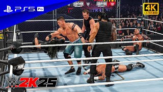 WWE 2K25 - John Cena, Randy Orton, Cmpunk vs. The Shield - Volledige match oorlogsspellen | PS5™ ...