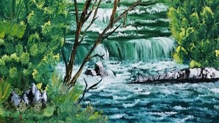 Painting Bob Ross Season 1 Episode 5  Quiet stream (Time-lapse video)
