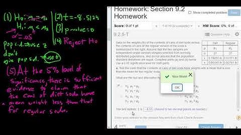 Hypothesis Test and Confidence Interval for Two Populations Means in StatCrunch