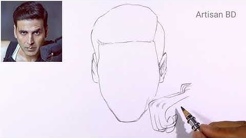 How to draw a actor Akshay Kumar | Easy Pencil Sketch | Step by step drawing for beginners