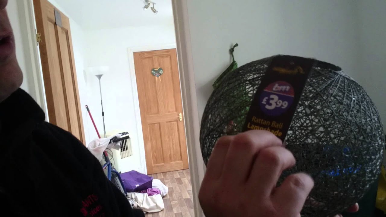 B&m rattan ball lampshade fitting