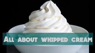 whipped cream making, storage,freezing and defrosting |whipped cream icecream
