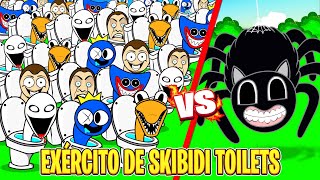 Exército de Skibidi Toilet contra Monstros Assustadores😅