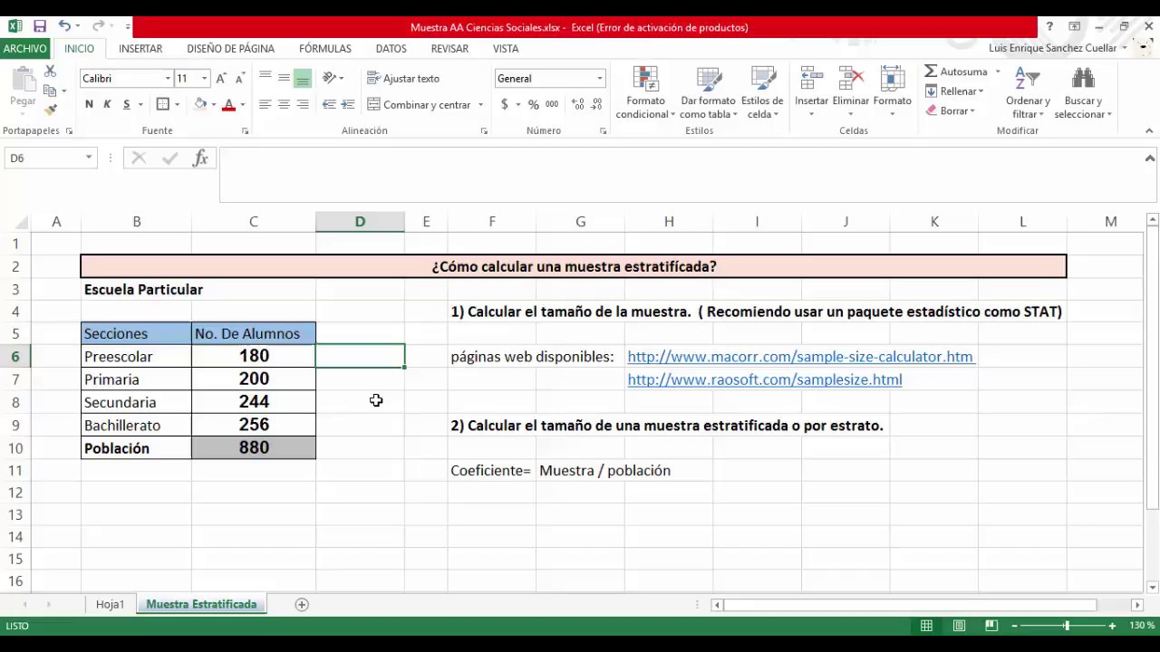 Muestreo estratificado