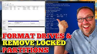 how to format a hard drive & delete recovery partitions | windows 10 | diskpart delete partition