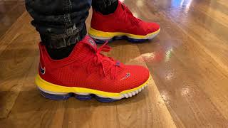 red lebron 16 low