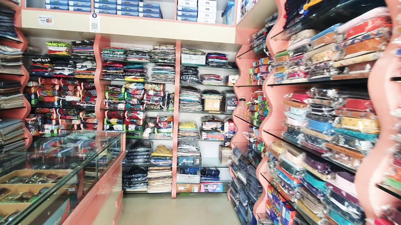 Small readymade garment shop interior design - YouTube