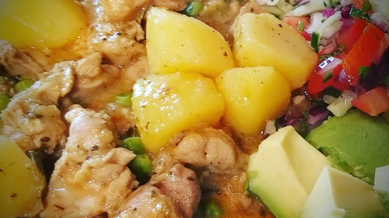 Spicy Chicken Thai Green Curry Chicken With Rice Salsa and Avocado Recipe By Chef Ricardo Cooking !!