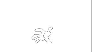 2D Cartoon Hand-2 (Animated 4 loops)