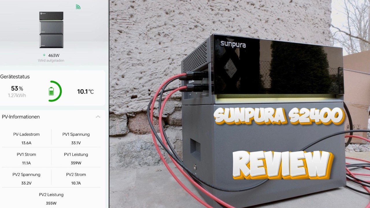 Sunpura S2400 - Modularer Balkonkraftwerk-Speicher mit bis zu 9.6kWh, Lösch-Aerosol und IP65 im Test