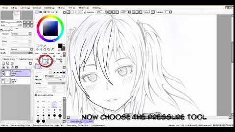 Paint Tool SAI Lineart tutorial(mouse) fast&easy