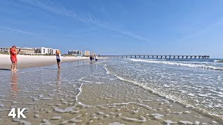 Jacksonville Beach Walk in Jacksonville FL, Relaxing Ocean Waves ASMR