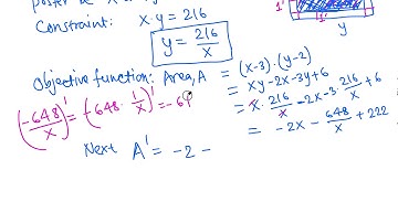 Calculus I: Optimization example (poster with margin)