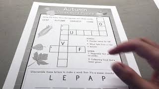 Autumn Crossword Puzzle (Parent Video)