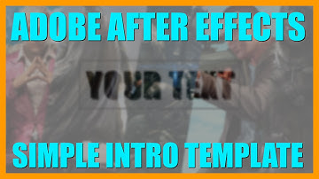 Simple Adobe After Effects 2D Intro Template Video Game Linear Wipe Shapes