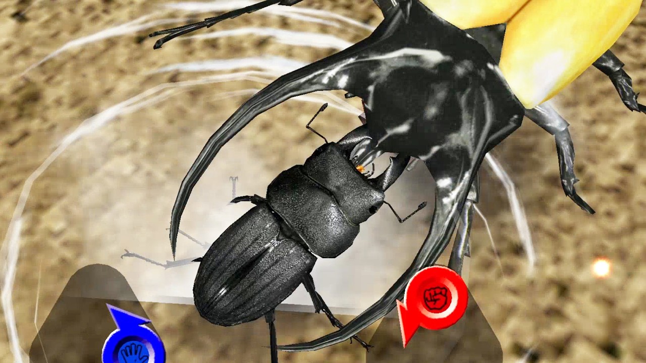アーケード] 甲虫王者ムシキング - スジブトヒラタクワガタ VS 改造